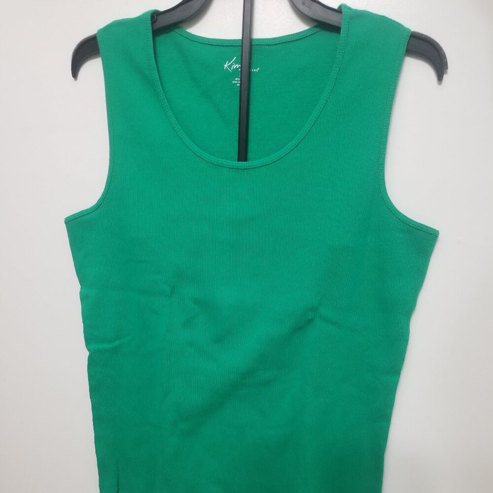 green cotton Kim Rogers XL tank top